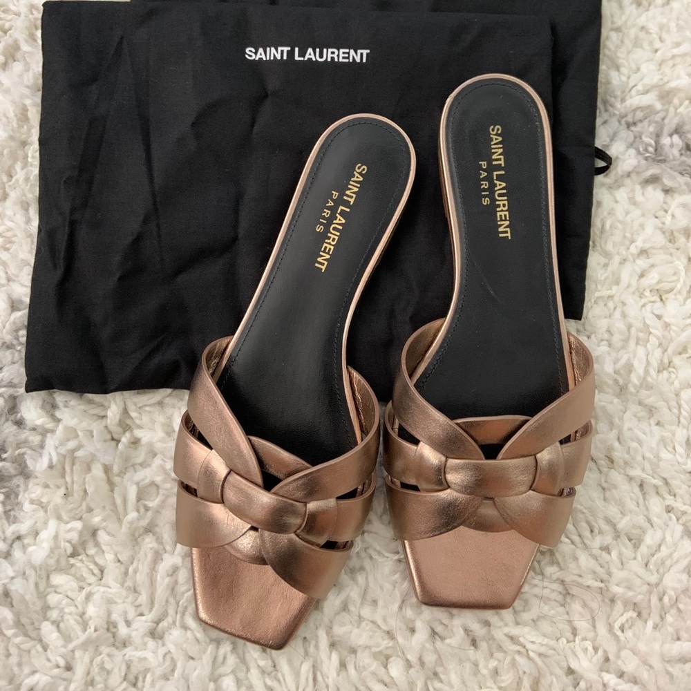 Saint Laurent sandals- bronze